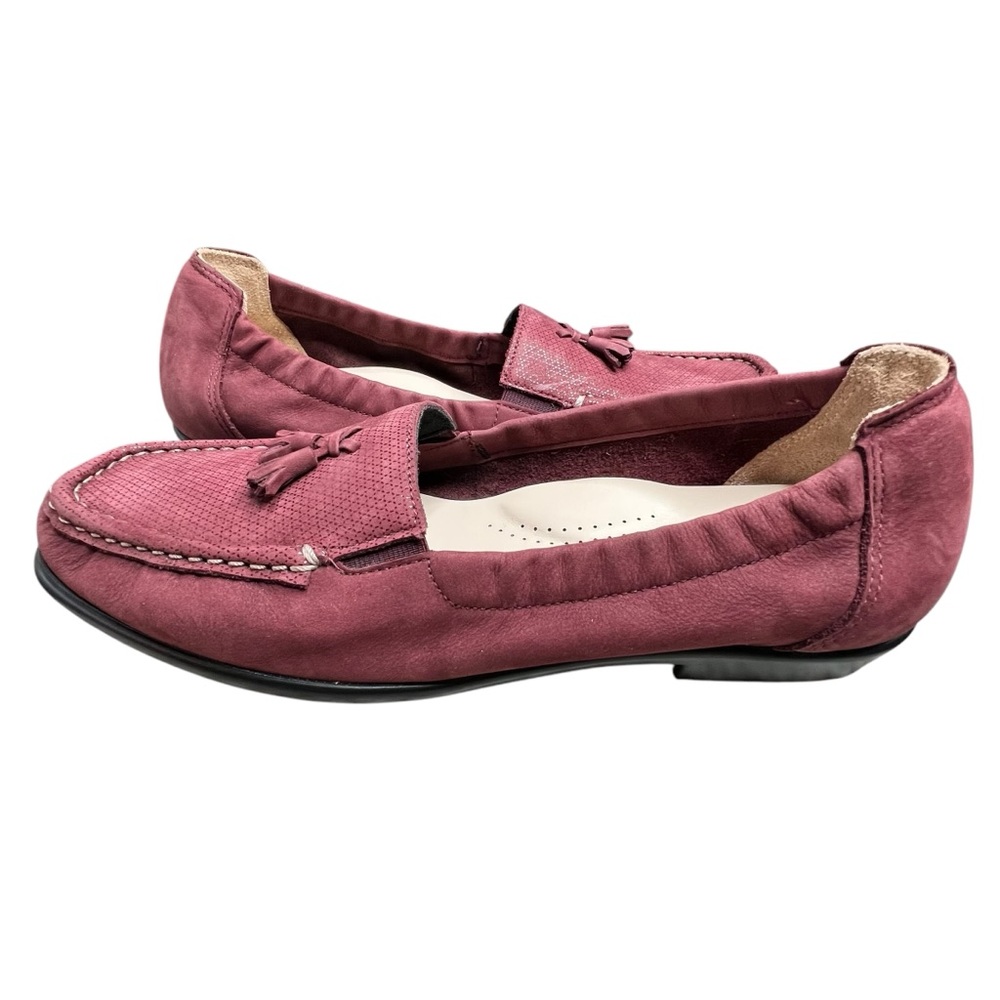 SAS Loafers Flats Women's size 8.5M Tassels Slip-On Leather Comfort Preppy Pink